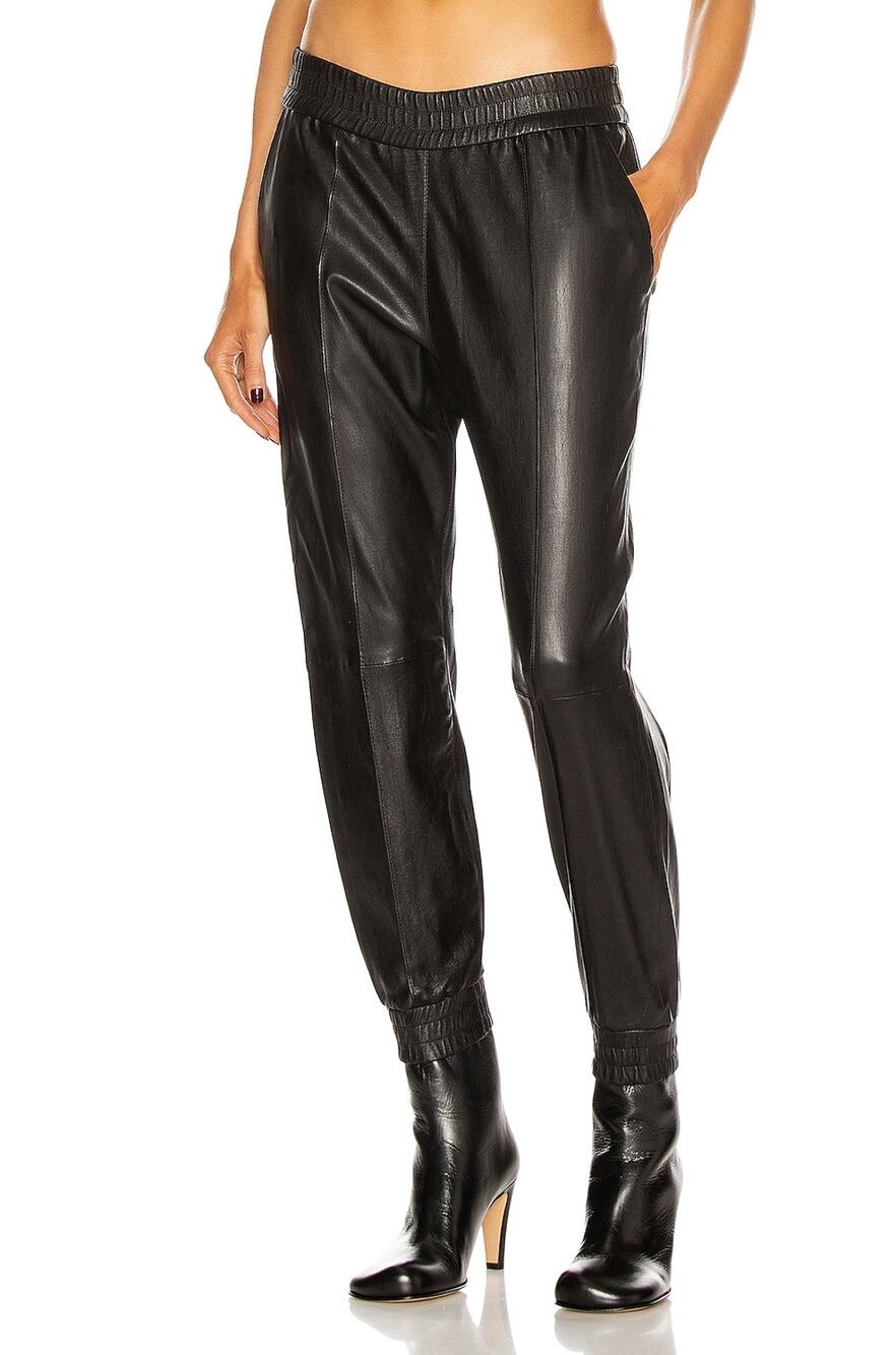 Sprwmn Sleek Black Slim Fit Cuffed Jogger Pants Size XS NWT